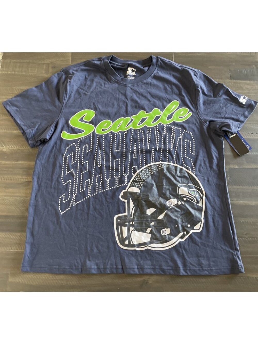 Seattle Seahawks Starter NFL Retro Style T Shirt Size 2XL Blue NWT